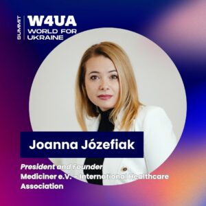 Joanna Józefiak a speaker and important voice during the W4Ua Summit 2023, in Rzeszów, Poland.